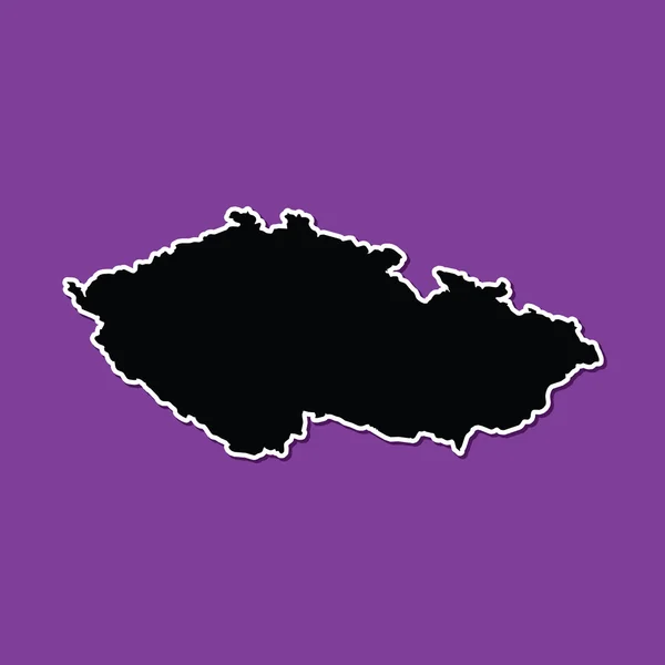 Purple background of Czech Republic — Stock Vector