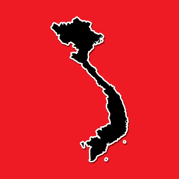 Forme du pays du Vietnam — Image vectorielle