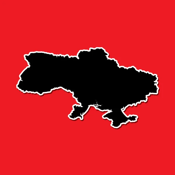 Form av landet av Ukraina — Stock vektor