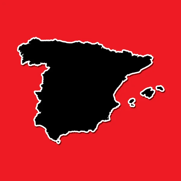Form av landet av Spanien — Stock vektor