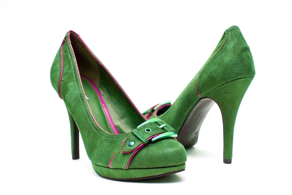 Tacones altos verdes y morados — Foto de Stock