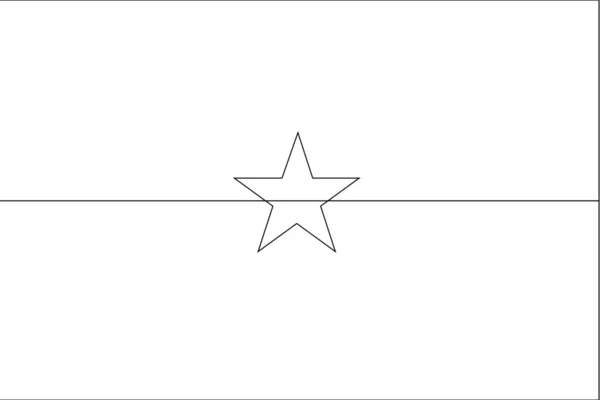 Σκελετός απεικόνιση της σημαίας της χώρας Μπουρκίνα Φάσο — Διανυσματικό Αρχείο