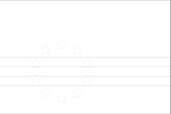 Skelett flagga Illustration av landet i Kap Verde — Stock vektor