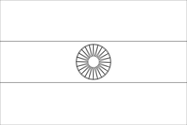 Szkielet flaga ilustracja kraju Indii — Wektor stockowy
