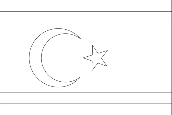 Drapeau squelette Illustration du pays de Chypre du Nord — Image vectorielle