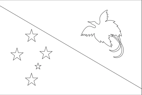 Bandeira do Esqueleto Ilustração do país de Papua Nova Guiné —  Vetores de Stock