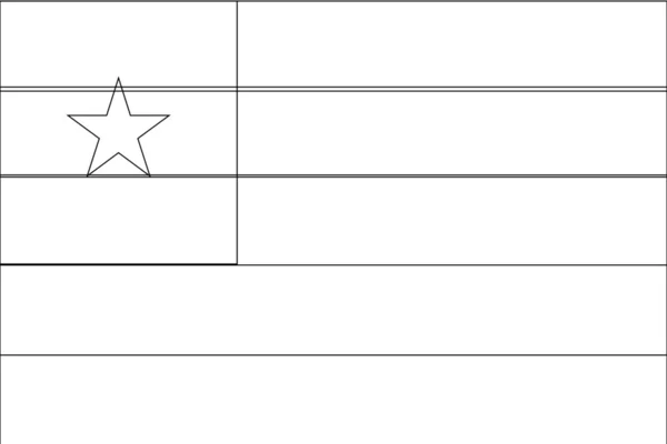 Scheletro Bandiera Illustrazione del paese del Togo — Vettoriale Stock