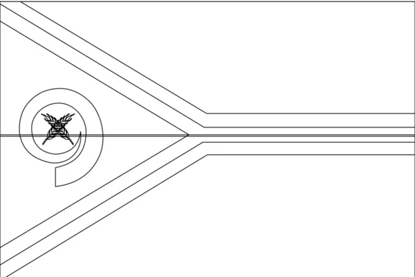 Vanuatu ülke iskelet bayrağı çizimi — Stok Vektör