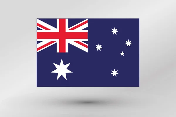 3D Isometric Flag Illustrasjon av Australia – stockvektor