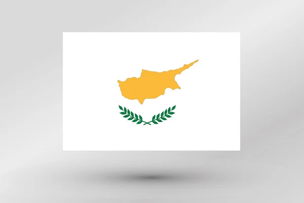 Bandeira Ilustração do país de Chipre — Vetor de Stock