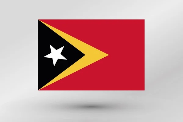 Bandeira Ilustração do país de Timor-Leste — Vetor de Stock