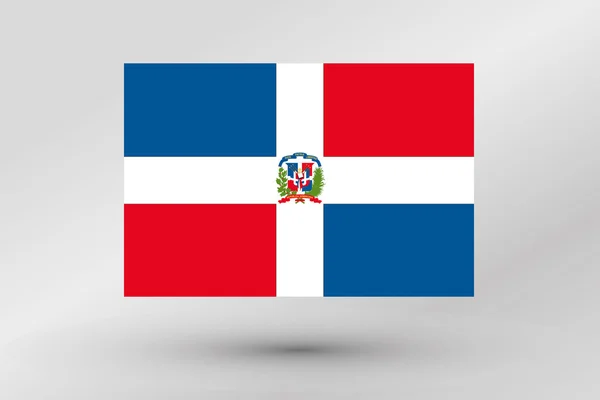 Прапор ілюстрація країні Домініканська Республіка — стоковий вектор