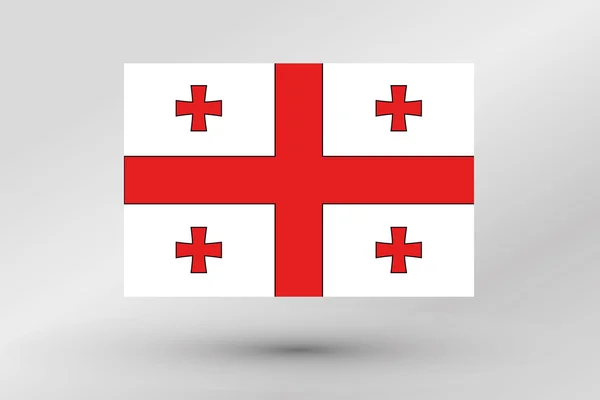 Bandiera Illustrazione del paese della Georgia — Vettoriale Stock