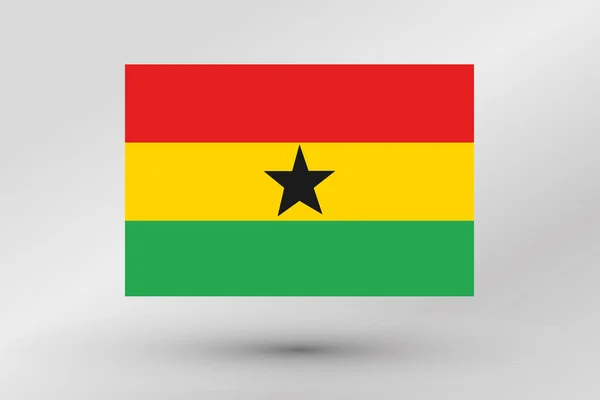 Drapeau Illustration du pays du Ghana — Image vectorielle