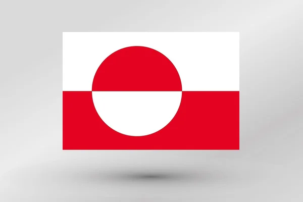 グリーンランドの国の旗イラスト — ストックベクタ