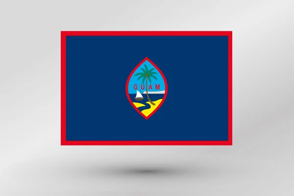 Flaggenillustration des Landes Guam — Stockvektor