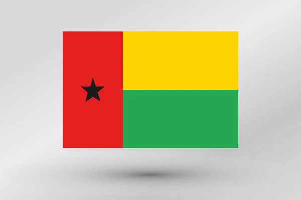 Drapeau Illustration du pays de Guinée Bissau — Image vectorielle