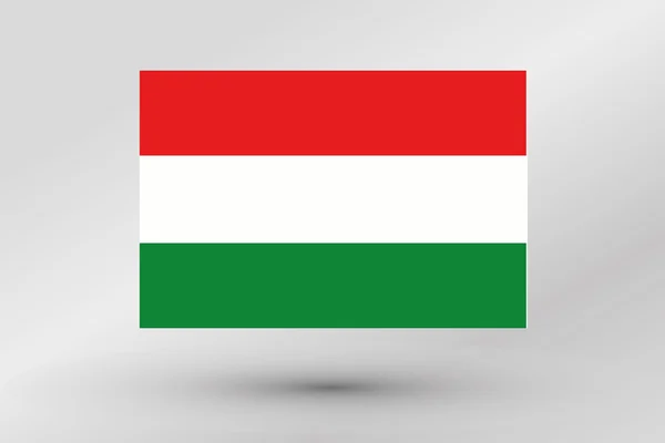 Drapeau Illustration du pays de Hongrie — Image vectorielle
