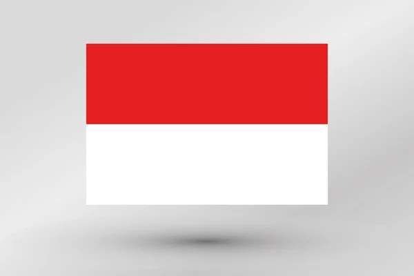 Illustratie van de vlag van het land van Indonesië — Stockvector