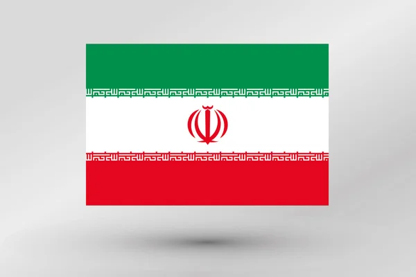 Illustratie van de vlag van het land van Iran — Stockvector