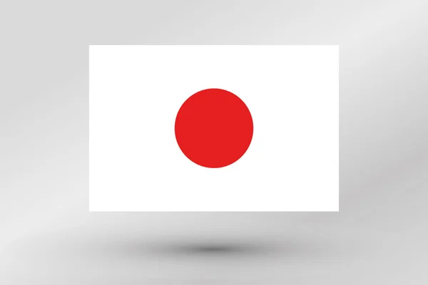 Flag Illustration of the country of  Japan — Stock Vector