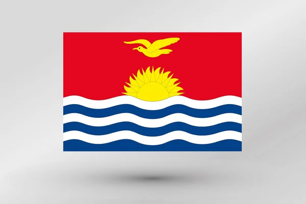 Flaggenillustration des Landes Kiribati — Stockvektor