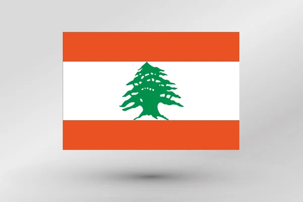 Flaga ilustracja kraju Libanu — Wektor stockowy