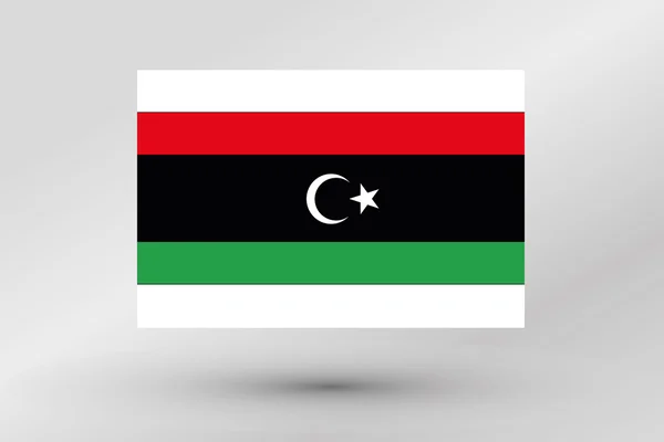 リビア-46 の国の旗イラスト — ストックベクタ
