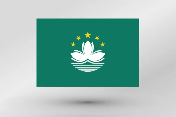 Bandera Ilustración del país de Macao — Vector de stock
