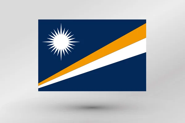 Illustratie van de vlag van het land van Marshalleilanden — Stockvector