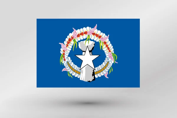 Flagge Illustration des Landes der Marianen — Stockvektor