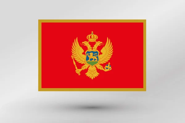 Bandera Ilustración del país de Montenegro — Archivo Imágenes Vectoriales