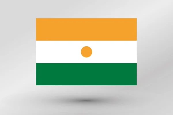 Drapeau Illustration du pays du Niger — Image vectorielle