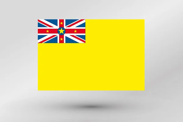 Прапор ілюстрація країни Ніуе — стоковий вектор