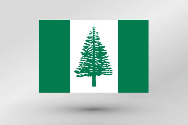 Illustratie van de vlag van het land van Norfolk — Stockvector