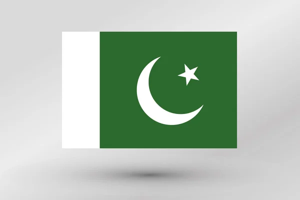 Steag Ilustrație a țării Pakistan — Vector de stoc