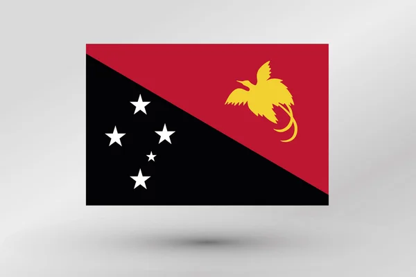 Flag Illustration of the country of  Papua New Guinea — Stock Vector