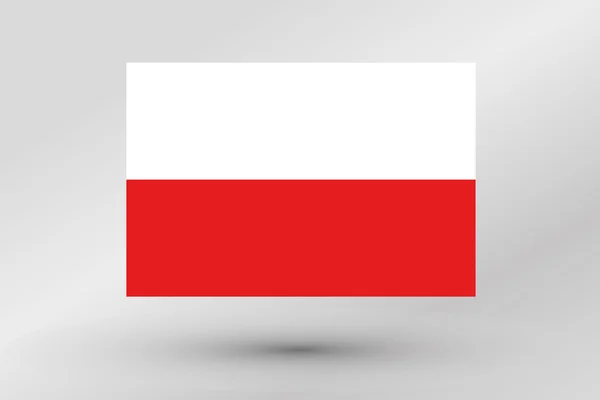 Иллюстрация флага Польши — стоковый вектор