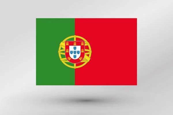 Bandera Ilustración del país de Portugal — Archivo Imágenes Vectoriales