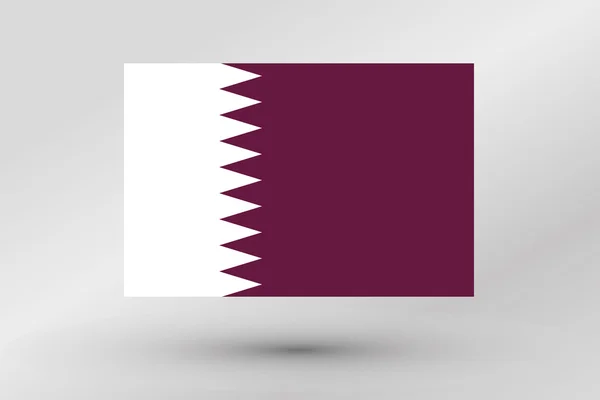 Drapeau Illustration du pays du Qatar — Image vectorielle