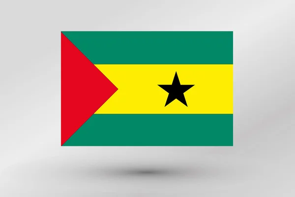 Flaggenillustration des Landes von sao tome e principe — Stockvektor