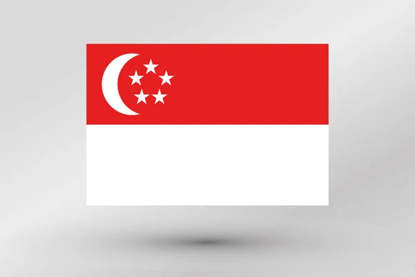 Flaggenillustration des Landes von Singapore — Stockvektor