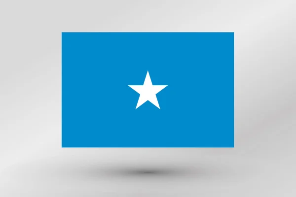 Bandera Ilustración del país de Somalia — Archivo Imágenes Vectoriales
