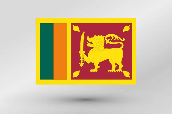 Illustratie van de vlag van het land van Sri Lanka — Stockvector