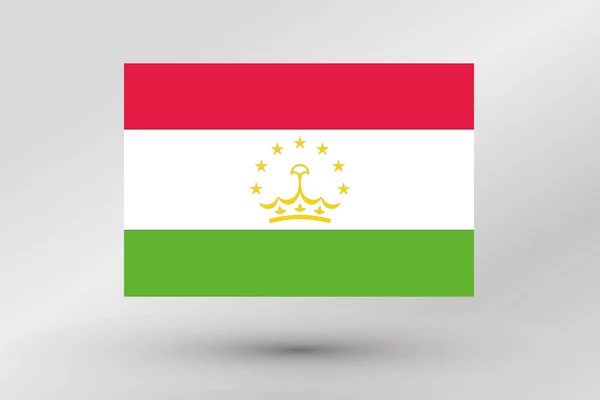 Bandera Ilustración del país de Tayikistán — Archivo Imágenes Vectoriales