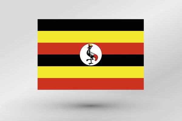 Drapeau Illustration du pays d'Ouganda — Image vectorielle