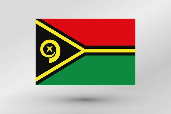 Flaggenillustration des Landes Vanuatu — Stockvektor