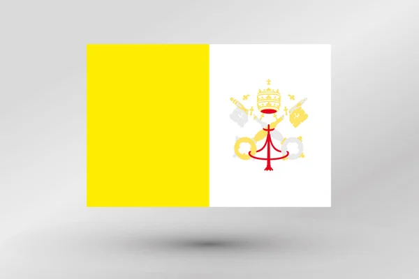 Flagge Illustration des Landes der vatikanischen — Stockvektor