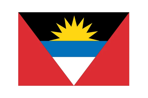 Bandeira Isométrica 3D Ilustração do país de Antígua e Ba —  Vetores de Stock
