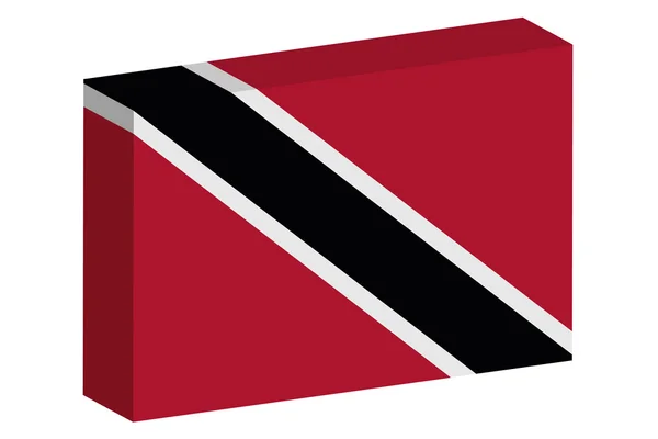3D Isometrisk flagga Illustration av Trinidad och T — Stock vektor